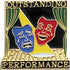1 Inch Gold Outstanding Performance with Drama Masks Enameled Lapel Pin - Lapel Pin Corner