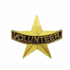 1 Inch Gold "Volunteer" Star Pin - Lapel Pin Corner
