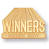 1 Inch Gold "Winners Never Quit" Chenille Pin - Lapel Pin Corner