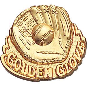 1 Inch Golden Glove Chenille Pin - Lapel Pin Corner