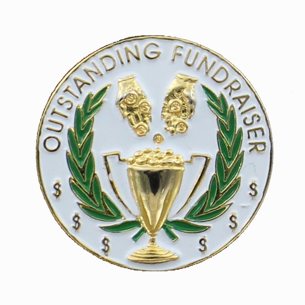 1 Inch Outstanding Fundraiser Lapel Pin - Lapel Pin Corner
