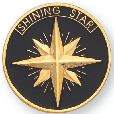 1 Inch "Shining Star" with Northern Star Enaemeld Lapel Pin - Lapel Pin Corner