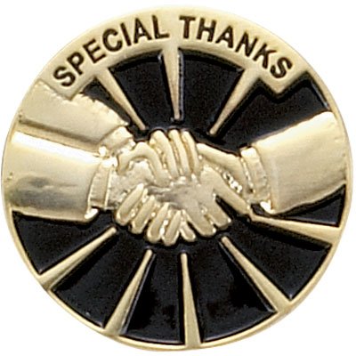 1 Inch Special Thanks Enameled Lapel Pin - Lapel Pin Corner