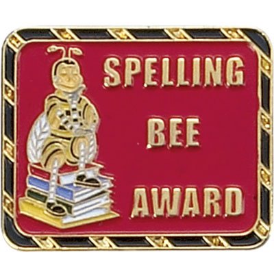 1 Inch Spelling Bee Award - Lapel Pin Corner