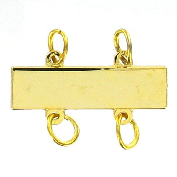 1" x 1/4" Gold Plain Bar with 4 Loops Lapel Pin-Brooches & Lapel Pins-Lapel Pin Corner