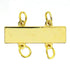 1" x 1/4" Gold Plain Bar with 4 Loops Lapel Pin-Brooches & Lapel Pins-Lapel Pin Corner