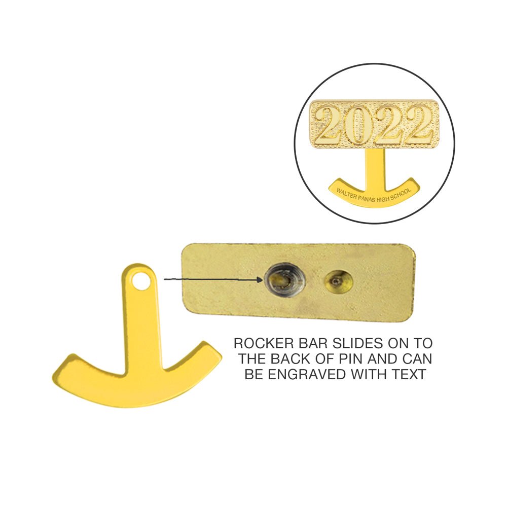1 x 7/8 Inch Gold Rocker Bar for Lapel Pins-Brooches & Lapel Pins-Lapel Pin Corner