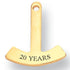 11/16 x 5/8 Inch Rocker Bar with "Year" of Service Imprint - Lapel Pin Corner