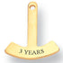 11/16 x 5/8 Inch Rocker Bar with "Year" of Service Imprint - Lapel Pin Corner