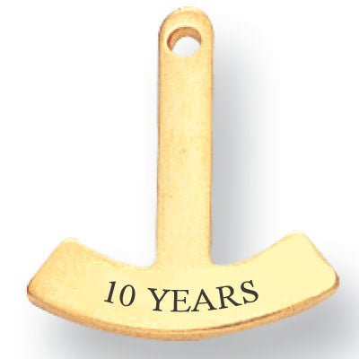 11/16 x 5/8 Inch Rocker Bar with "Year" of Service Imprint - Lapel Pin Corner