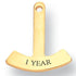 11/16 x 5/8 Inch Rocker Bar with "Year" of Service Imprint - Lapel Pin Corner