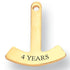 11/16 x 5/8 Inch Rocker Bar with "Year" of Service Imprint - Lapel Pin Corner