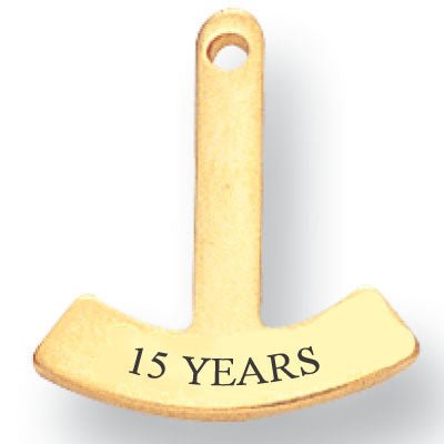 11/16 x 5/8 Inch Rocker Bar with "Year" of Service Imprint - Lapel Pin Corner