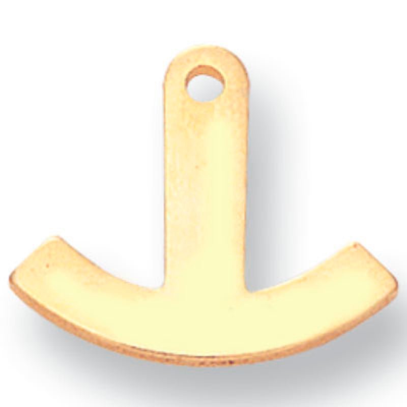 11/16 x 7/8 Inch Gold and Flat Rocker Bar Lapel Pin-Brooches & Lapel Pins-Lapel Pin Corner