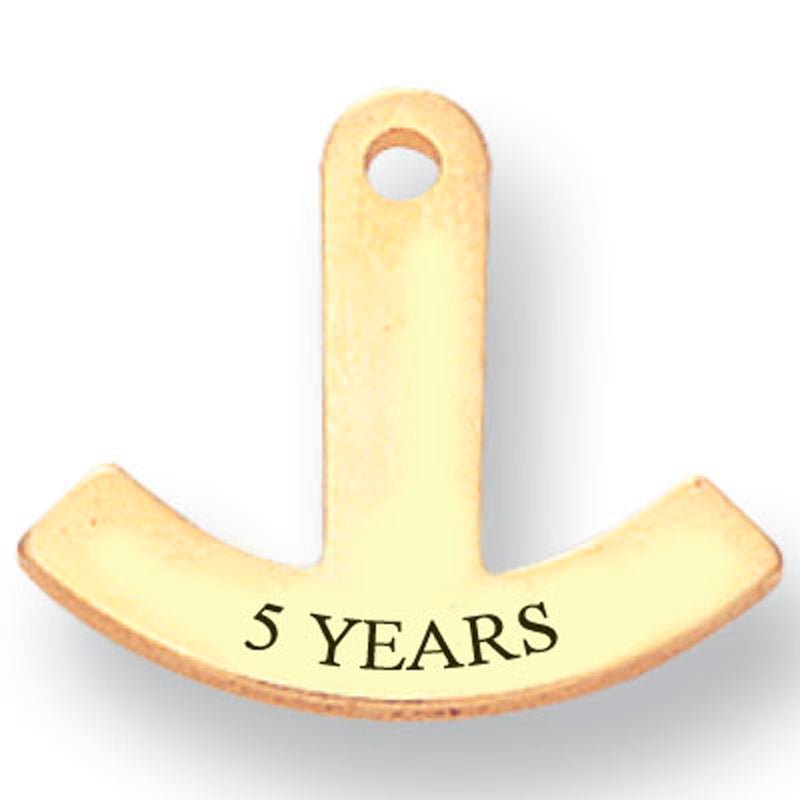 11/16 x 7/8 Inch Rocker Bar with "5 Years" of Service Imprint-Brooches & Lapel Pins-Lapel Pin Corner