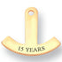 11/16 x 7/8 Inch Rocker Bar with "15 Years" of Service Imprint-Brooches & Lapel Pins-Lapel Pin Corner
