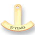 11/16 x 7/8 Inch Rocker Bar with "20 Years" of Service Imprint-Brooches & Lapel Pins-Lapel Pin Corner