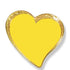 1/2 Inch Modern Sparkled Enameled Heart with Gold Border Lapel Pin-Brooches & Lapel Pins-Lapel Pin Corner