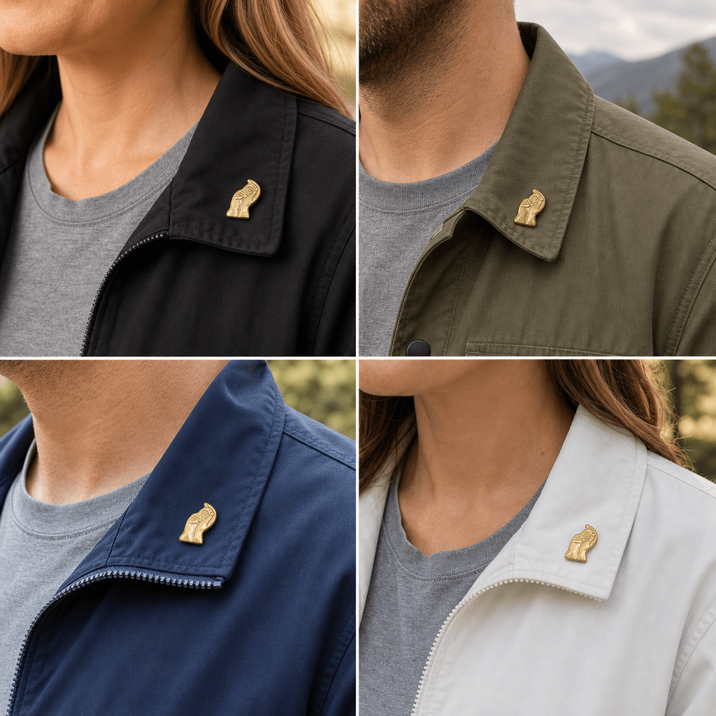 1/2 Inch Gold Child Hands Lapel Pin - Lapel Pin Corner