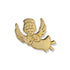 1/2 Inch Gold Girl Angel with Wings Lapel Pin - Lapel Pin Corner