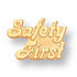 1/2 Inch Gold "Saftey First" Lapel Pin - Lapel Pin Corner