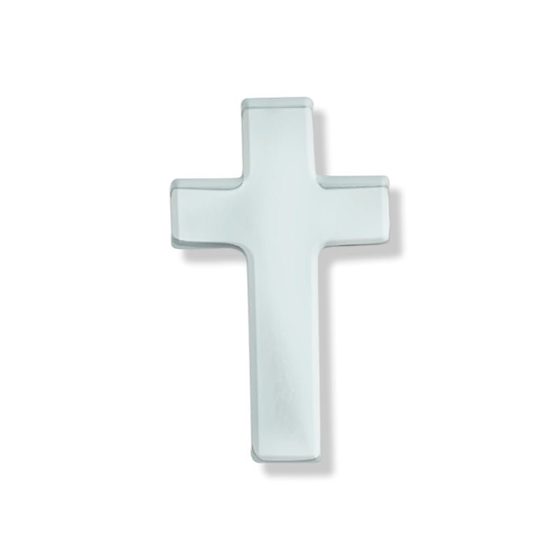 1/2 Inch Polished Cross Lapel Pin - Lapel Pin Corner