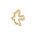 1/2 x 1/2 Inch Pierced Outline Gold Dove Lapel Pin - Lapel Pin Corner