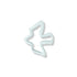 1/2 x 1/2 Inch Pierced Outline Silver Dove Lapel Pin - Lapel Pin Corner