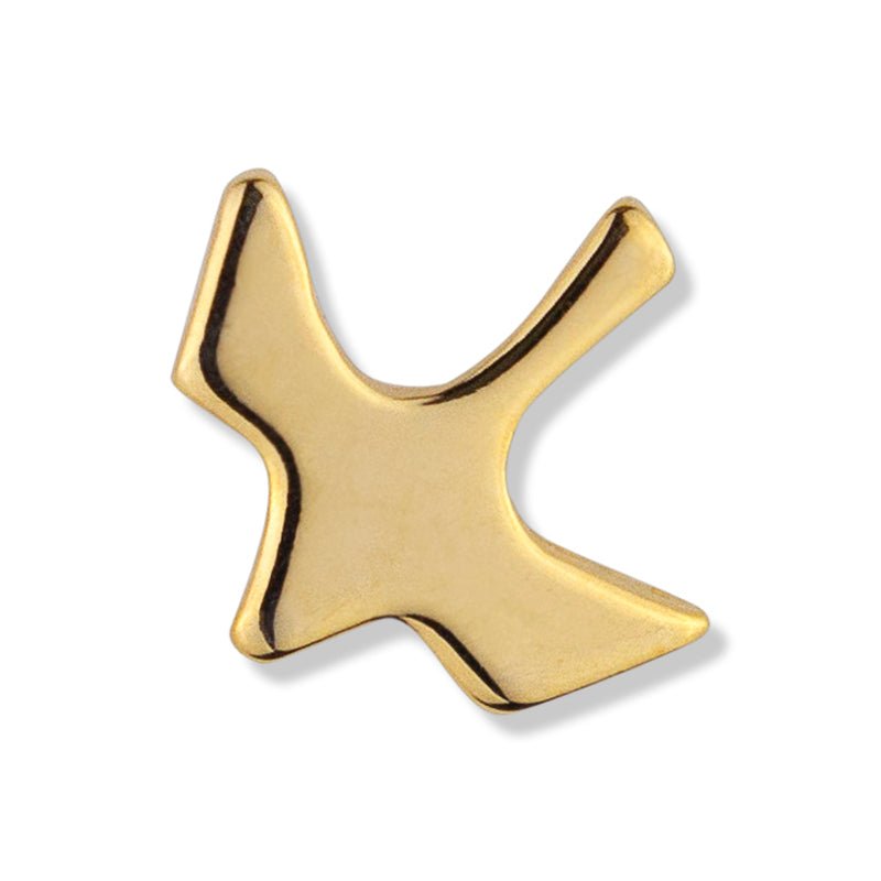 1/2 x 1/2 Inch Polished Dove Lapel Pin - Lapel Pin Corner