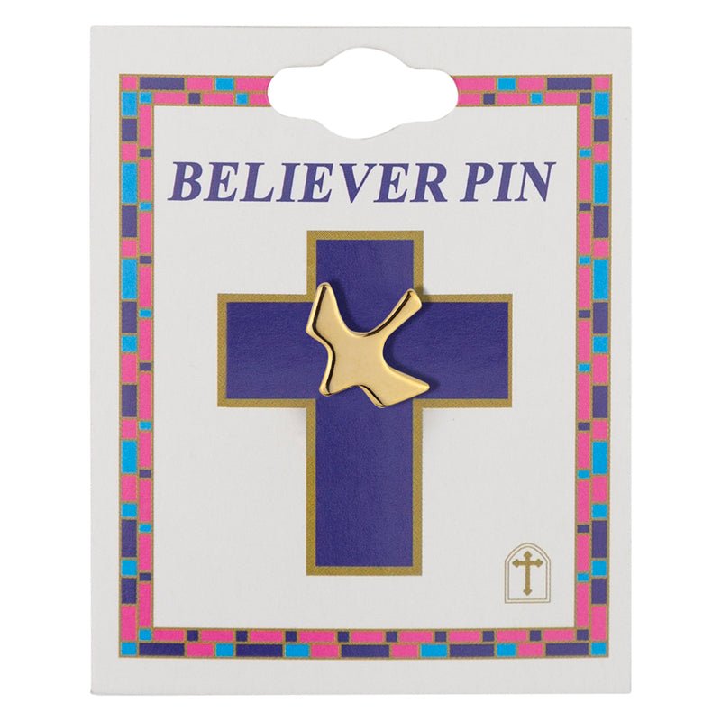 1/2 x 1/2 Inch Polished Dove Lapel Pin - Lapel Pin Corner