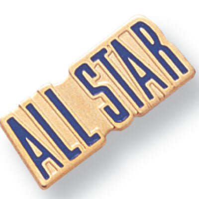 1/4 Inch All Star Enameled Pin-Brooches & Lapel Pins-Lapel Pin Corner