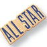 1/4 Inch All Star Enameled Pin-Brooches & Lapel Pins-Lapel Pin Corner