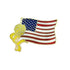 3/4 Inch American Flag with Yellow Ribbon Lapel Pin-Brooches & Lapel Pins-Lapel Pin Corner