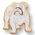 3/4 Inch Bulldog Etched Brass Enameled Pin-Brooches & Lapel Pins-Lapel Pin Corner