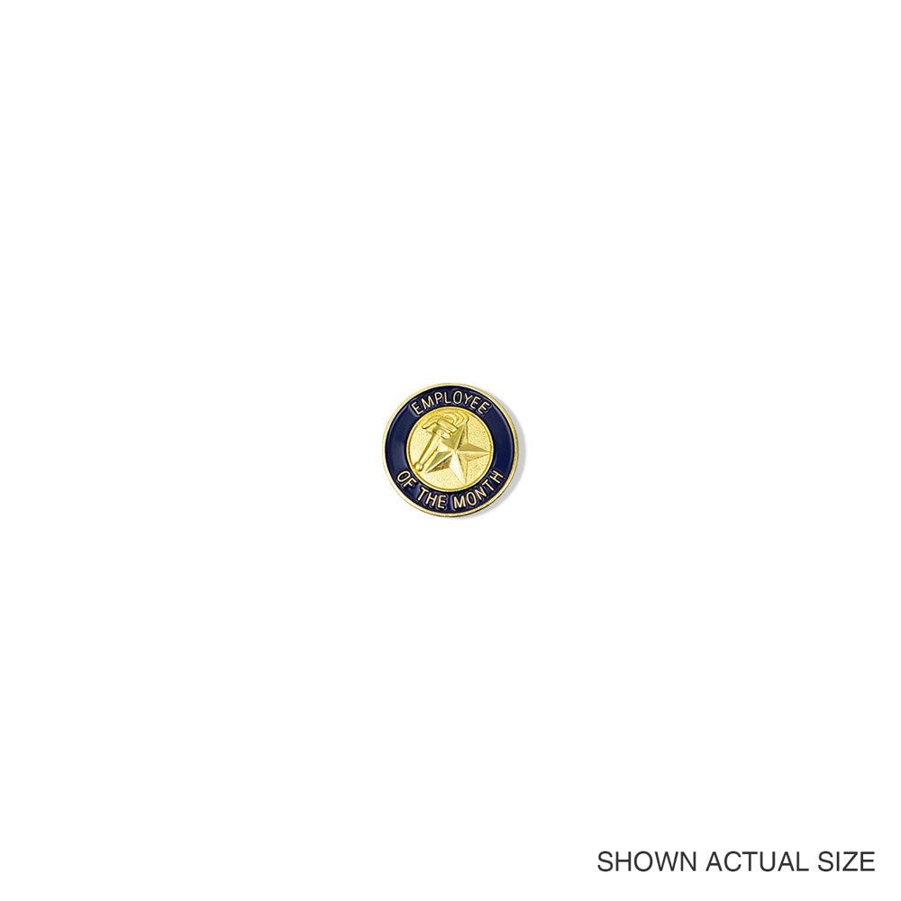 3/4 Inch "Employee of the Month" Enameled Lapel Pin-Brooches & Lapel Pins-Lapel Pin Corner