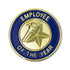 3/4 Inch "Employee of the Year" Enameled Lapel Pin-Brooches & Lapel Pins-Lapel Pin Corner