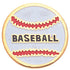 3/4 Inch Gold Baseball Enameled Lapel Pin-Brooches & Lapel Pins-Lapel Pin Corner