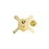 3/4 Inch Gold Cross Bats with Home Plate Chenille Pin-Brooches & Lapel Pins-Lapel Pin Corner