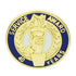 3/4 Inch Gold "Service Award in Years" with Torch and Hand Enameled Lapel Pin-Brooches & Lapel Pins-Lapel Pin Corner