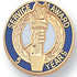 3/4 Inch Gold "Service Award in Years" with Torch and Hand Enameled Lapel Pin-Brooches & Lapel Pins-Lapel Pin Corner