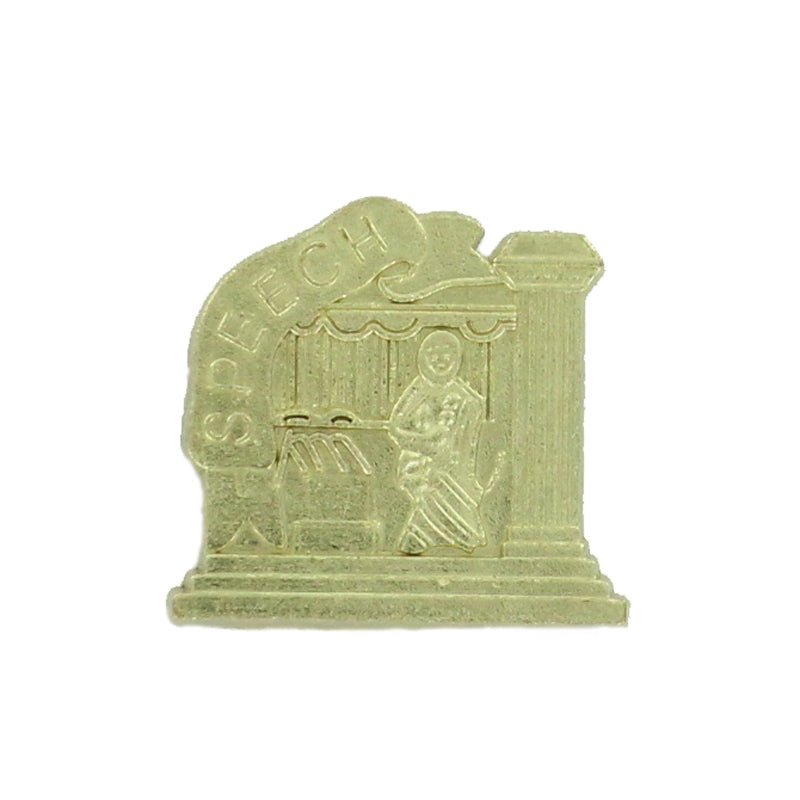 3/4 Inch Gold Speech Chenille Pin-Brooches & Lapel Pins-Lapel Pin Corner