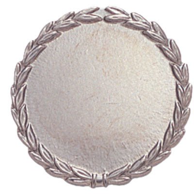 3/4 Inch Round and Plain with Bordered Wreath Lapel Pin-Brooches & Lapel Pins-Lapel Pin Corner