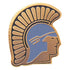 3/4 Inch Trojan Brass Etched Enameled Pin-Brooches & Lapel Pins-Lapel Pin Corner