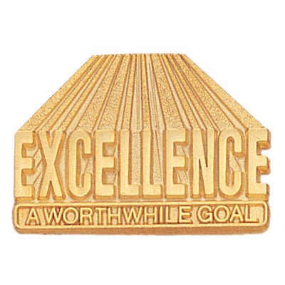 3/4 Inch "Excellence Worthwhile" Lapel Pin - Lapel Pin Corner