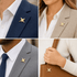3/4 Inch Gold Cross Bats with Home Plate Chenille Pin - Lapel Pin Corner