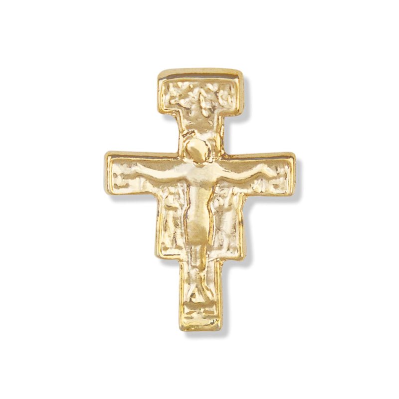 3/4 Inch Gold Crucifix Lapel Pin - Lapel Pin Corner
