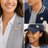3/4 Inch Gold "Outstanding Student" with Ribbon and Lamp of Learning Enameled Lapel Pin - Lapel Pin Corner