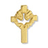 3/4 Inch Gold Pierced Dove Cross Lapel Pin - Lapel Pin Corner