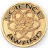 3/4 Inch Gold "Science Award" with Atom Enameled Lapel Pin - Lapel Pin Corner