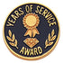3/4 Inch Gold "Years of Service Award' with Rosette Enameled Lapel Pin - Lapel Pin Corner